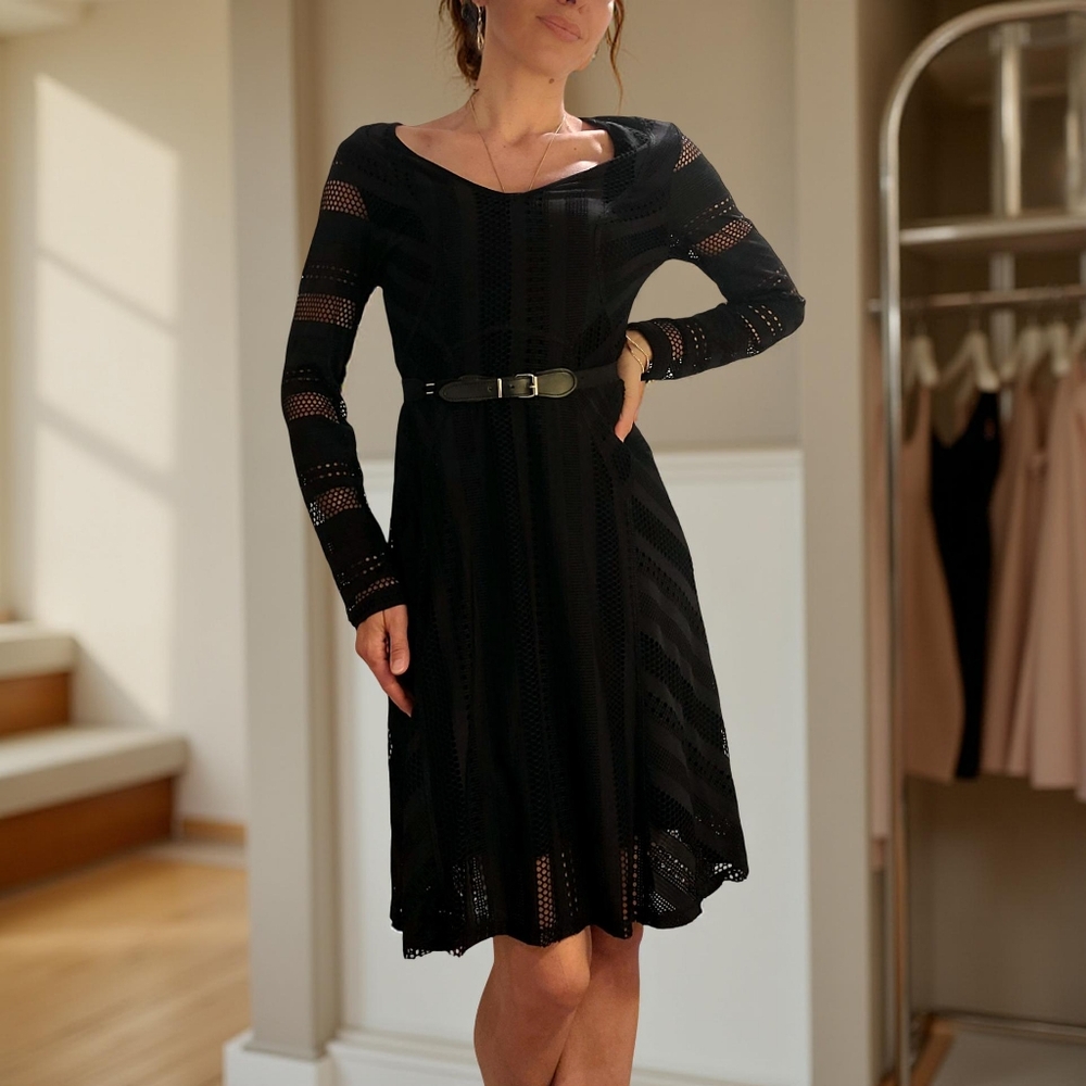 NWOT Black Lace Dress - Picture 2 of 8
